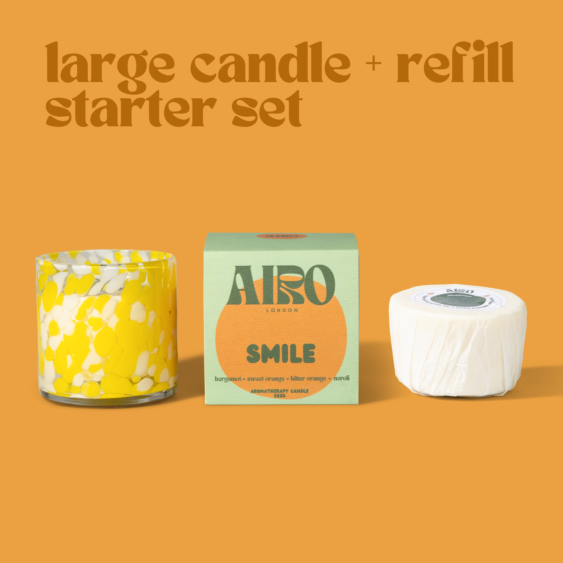 Large candle + refill bundle