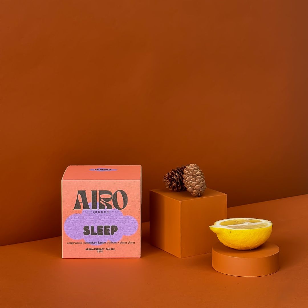 SLEEP: Relaxation Essential Oil Scented Candle & Glass Set