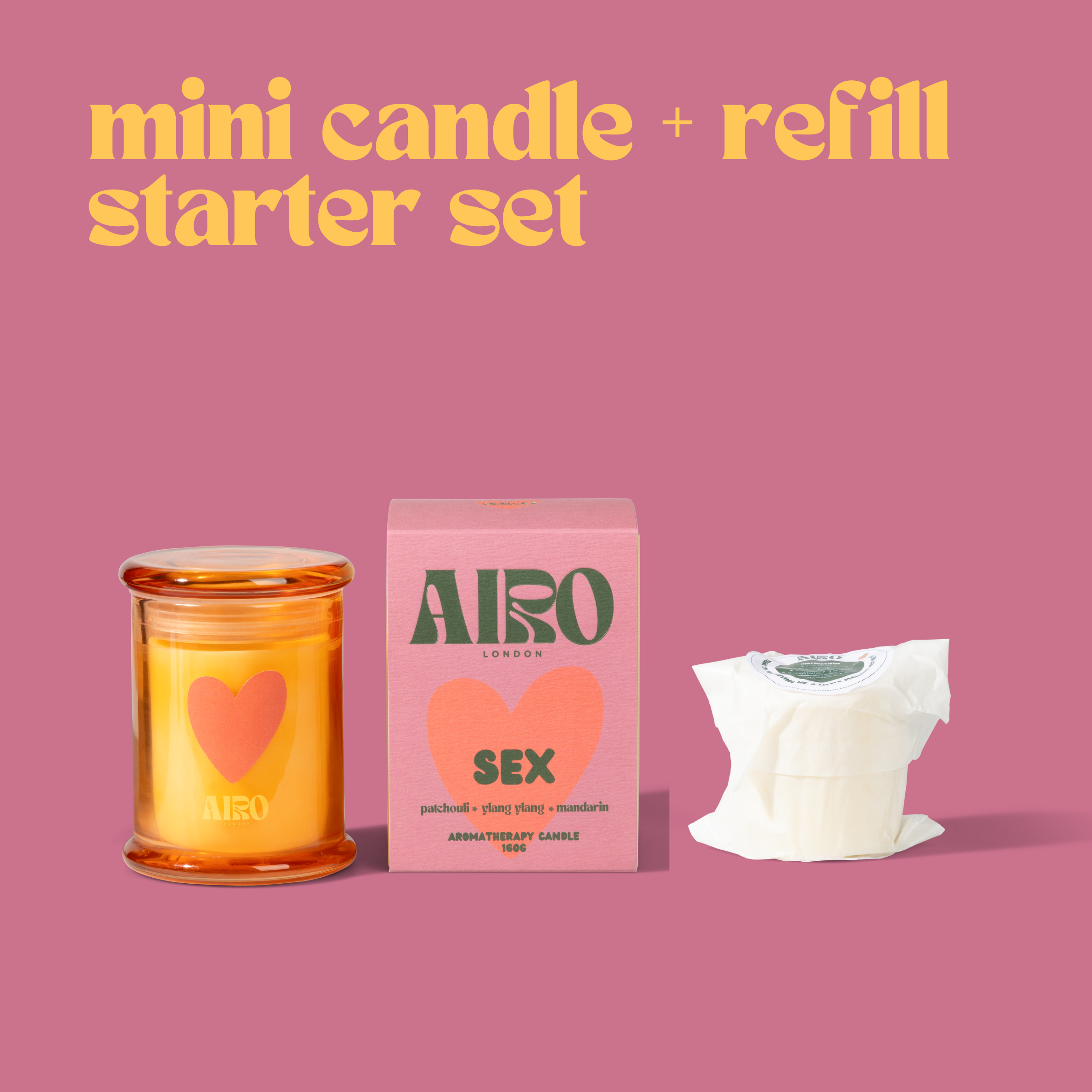 Mini candle + refill Starter Kit