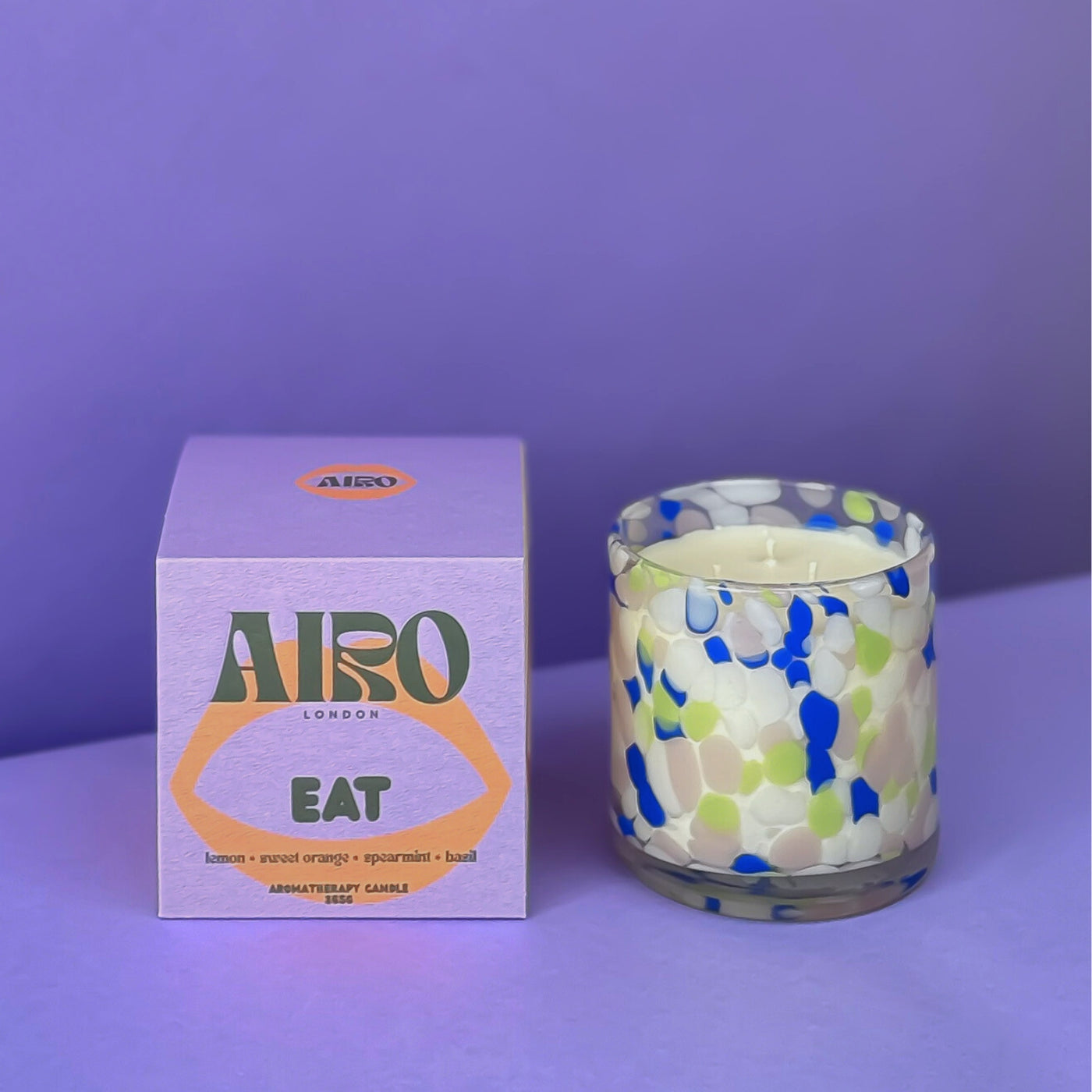 EAT: Fresh Essential Oil Scented Candle & Glass Set