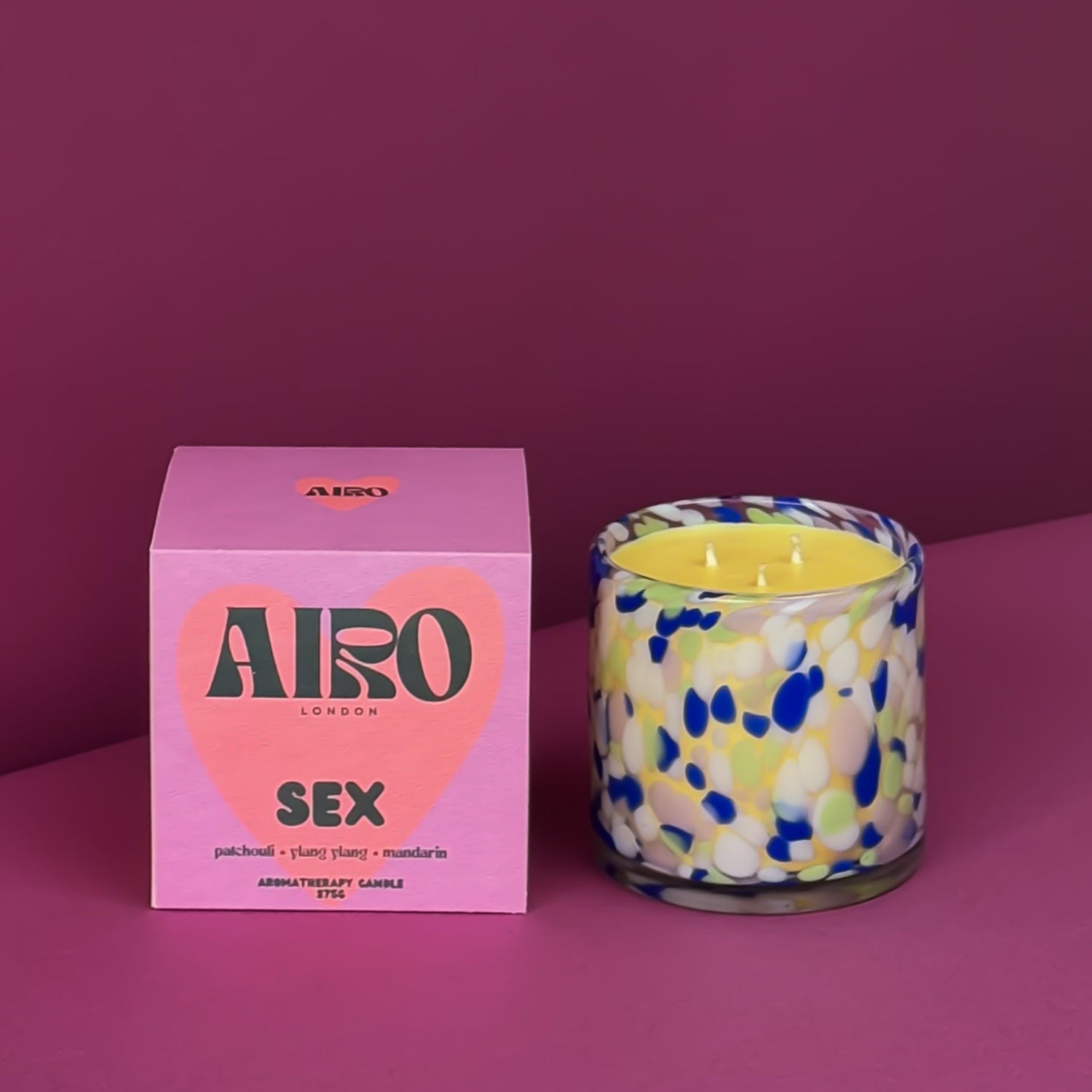 SEX: Seductive Essential Oil Scented Candle & Glass Set