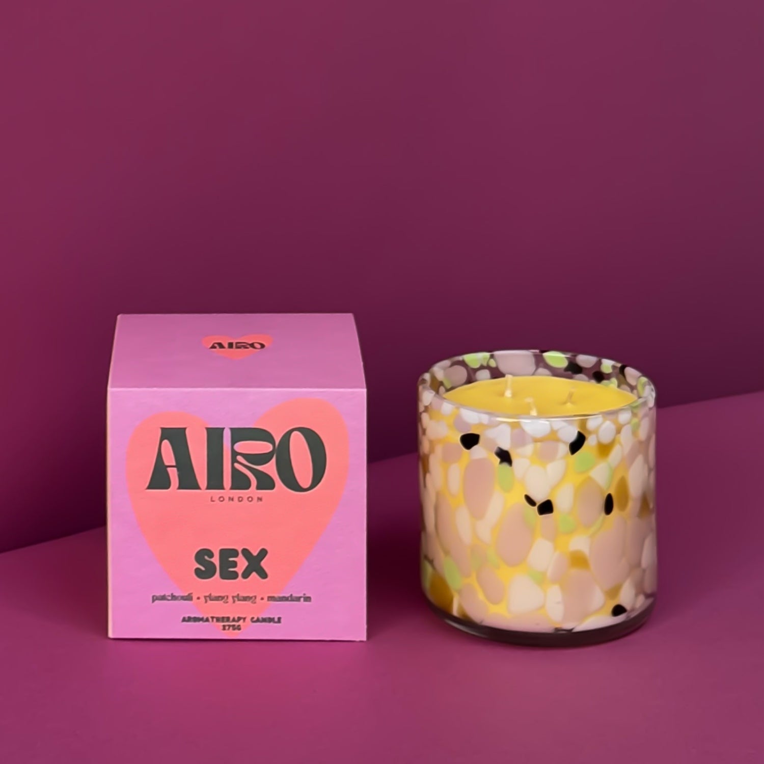 SEX: Seductive Essential Oil Scented Candle & Glass Set
