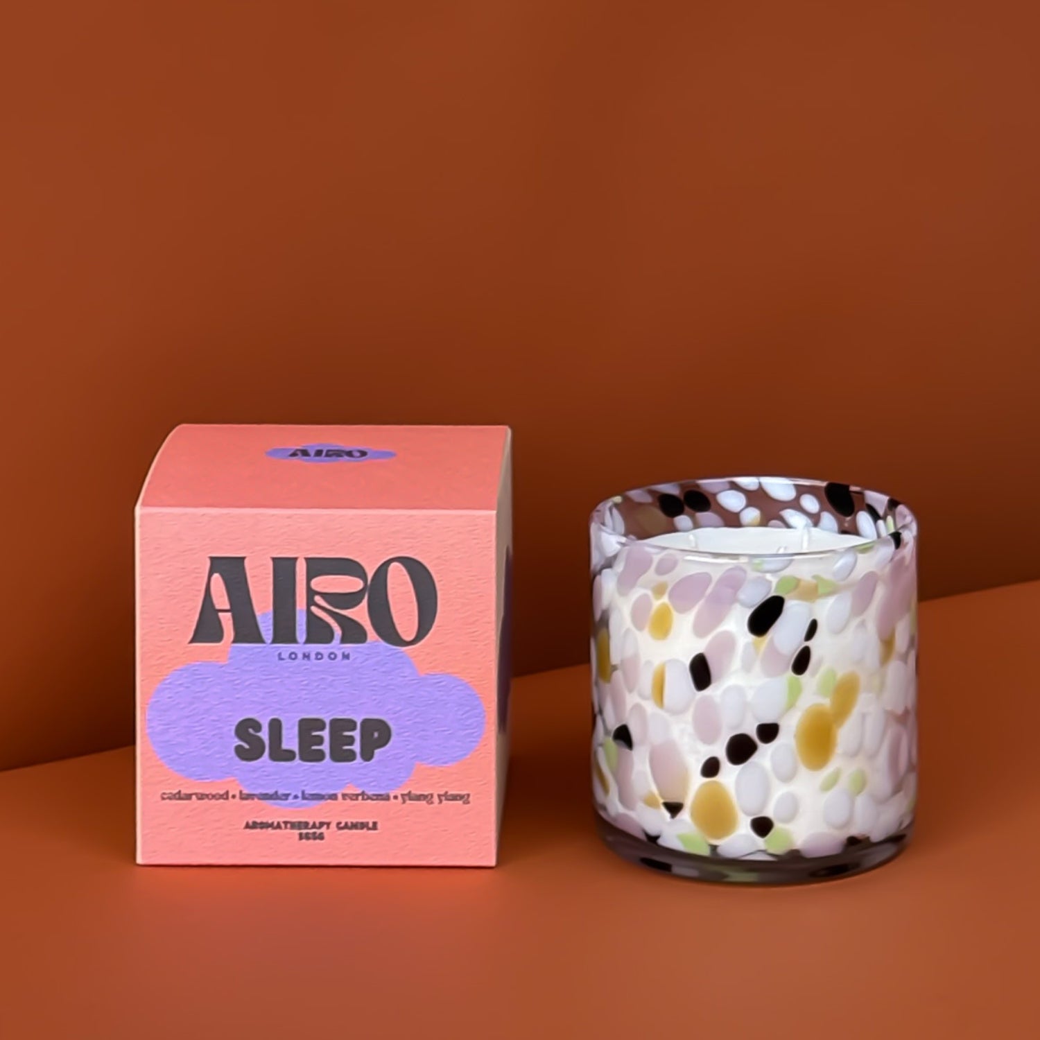 SLEEP: Relaxation Essential Oil Scented Candle & Glass Set