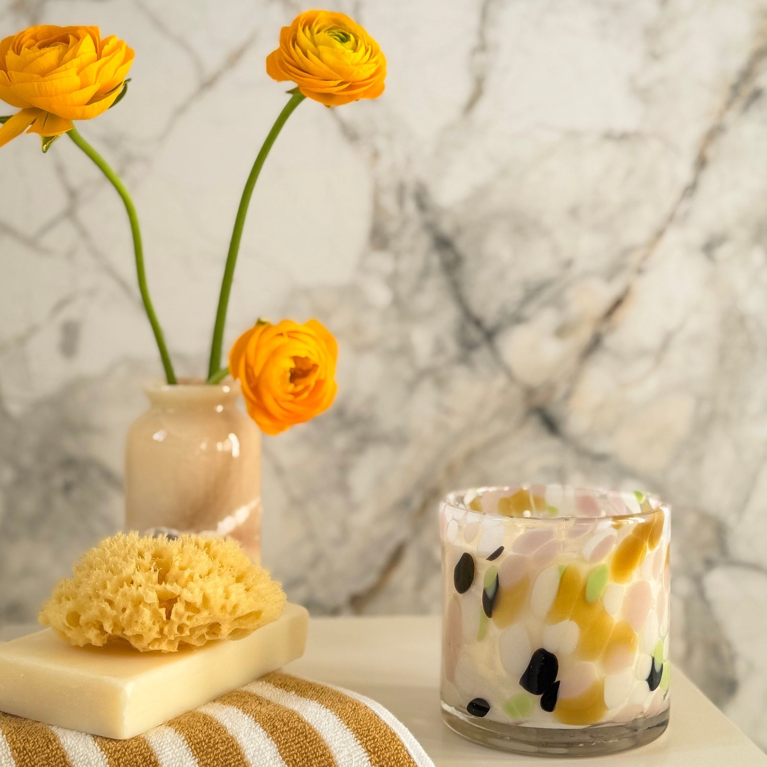 SLEEP: Relaxation Essential Oil Scented Candle & Glass Set